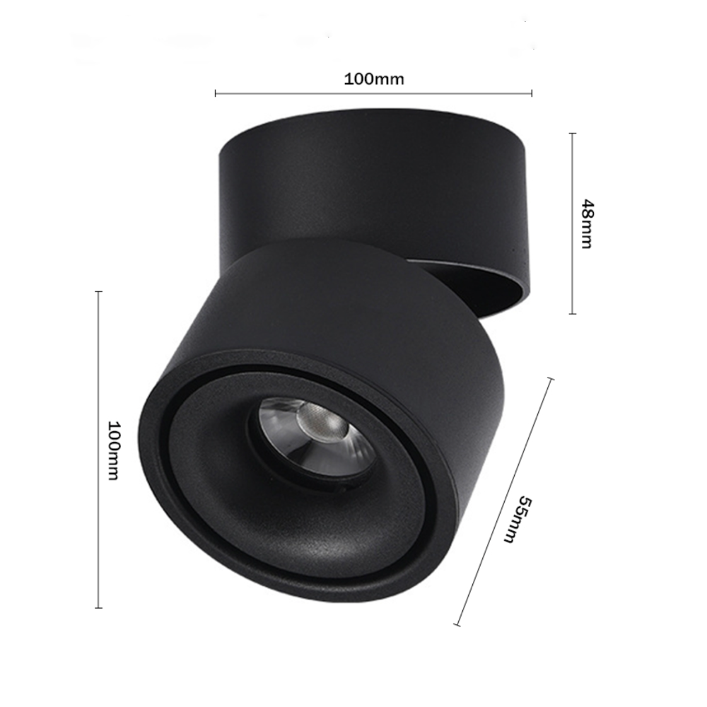 Spots LED ronds orientables au design moderne