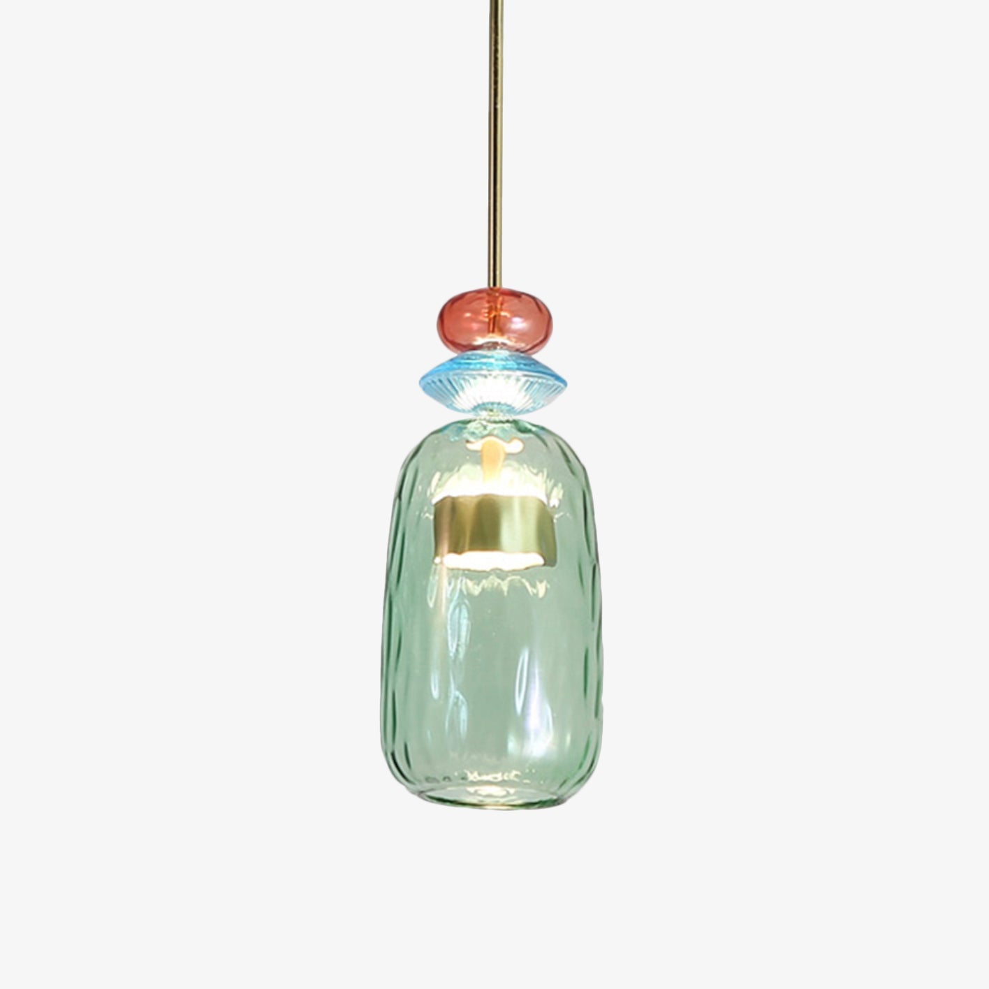 Suspension design à LED en verre coloré – modèle Illumy