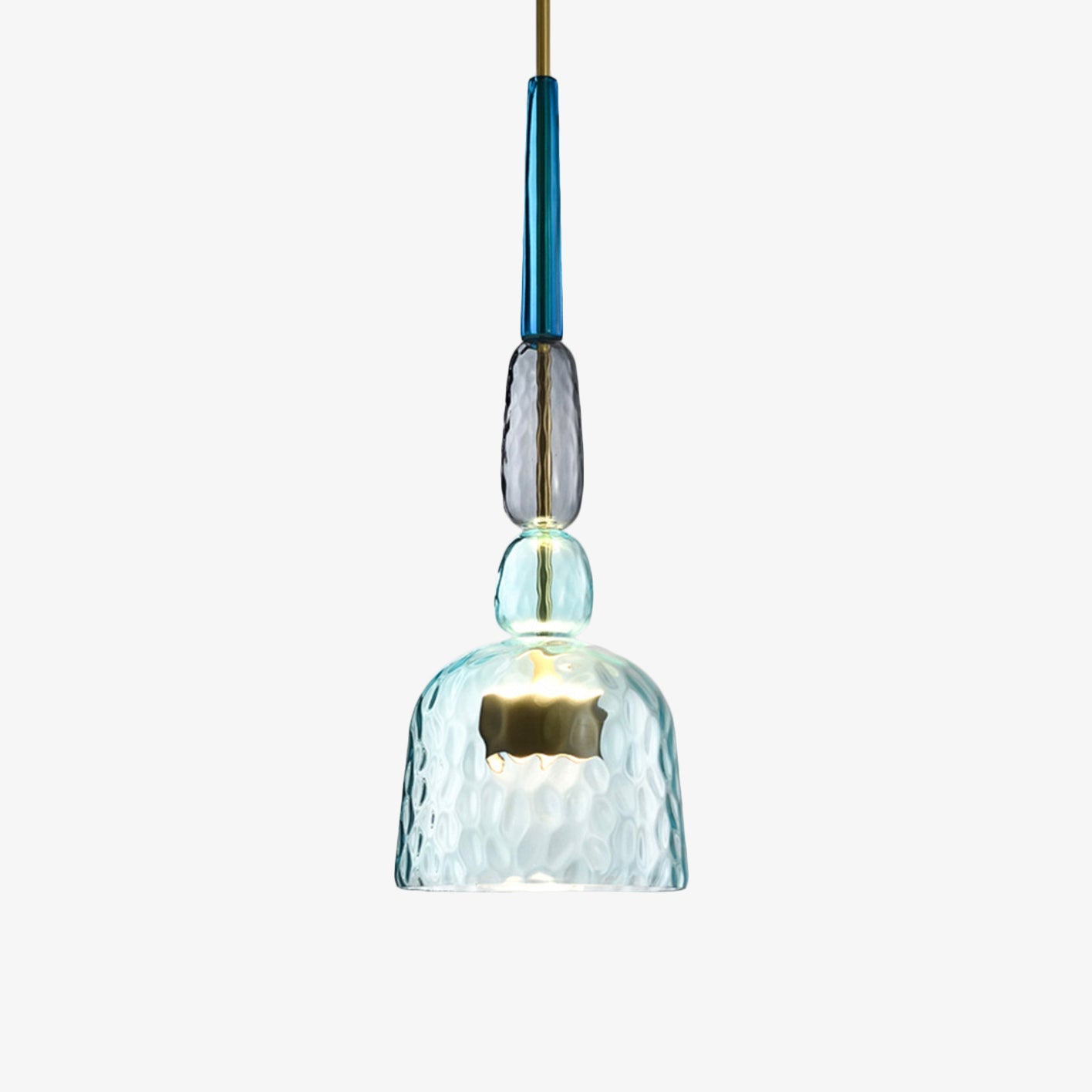 Suspension design à LED en verre coloré – modèle Illumy