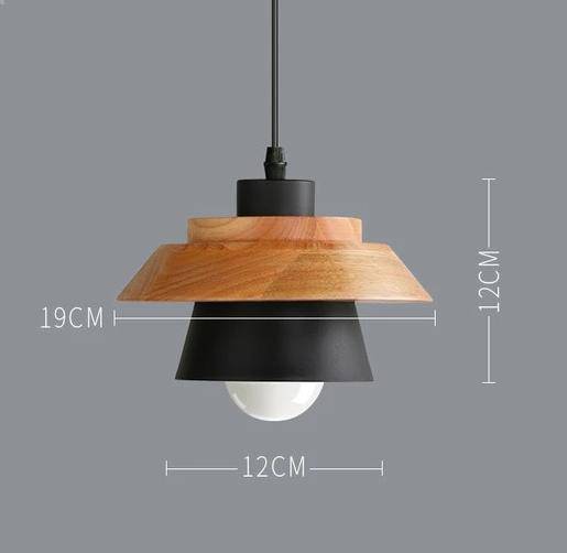 Suspension en métal coloré et bois – formes variées Nordic