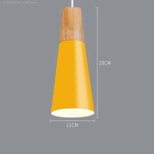 Suspension en métal coloré et bois – formes variées Nordic