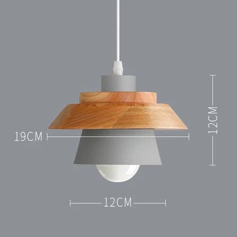 Suspension en métal coloré et bois – formes variées Nordic