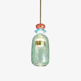 Suspension design à LED en verre coloré – modèle Illumy