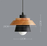 Suspension en métal coloré et bois – formes variées Nordic