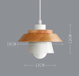 Suspension en métal coloré et bois – formes variées Nordic