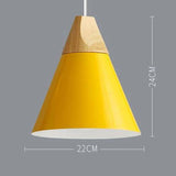 Suspension en métal coloré et bois – formes variées Nordic