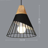 Suspension en métal coloré et bois – formes variées Nordic