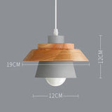 Suspension en métal coloré et bois – formes variées Nordic