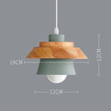 Suspension en métal coloré et bois – formes variées Nordic